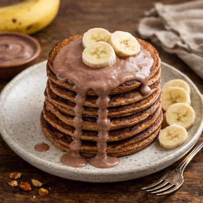 Hormone Friendly Chocolate Banana Pancakes - PCOS